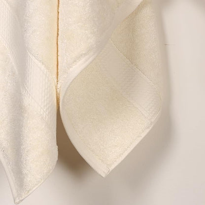 SUPERIOR Egyptian Cotton Plush & Absorbent, Bath Towel Set of 2, Cream | Quick Dry, Soft Luxury Towel Set, Bath Essentials for Bathroom, Guest Bath, Spa, 2 Piece Bath, Madeline Towels