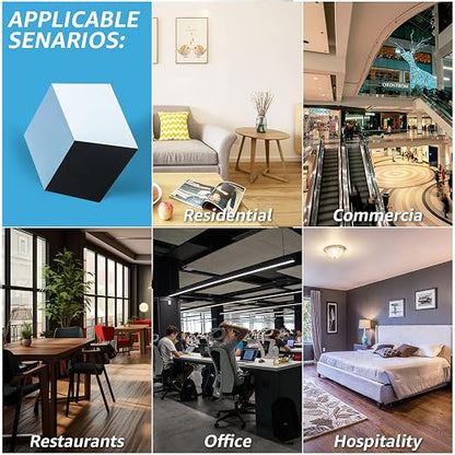 Art3d 30-Pack Hexagon Peel and Stick Vinyl Floor Tiles, Blue/Black/White | 11.8" x 10.2" Single Tile, Self Adhesive, Waterproof, Simple to Clean, Ideal for Kitchen, Bathroom, Living Room, Bedroom