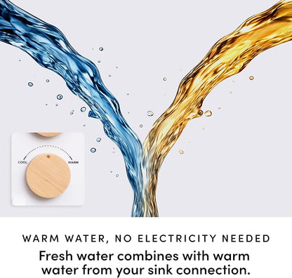 TUSHY Spa 3.0 Cool to Warm Water Bidet Attachment, Noir/Gold | Universal Fit, Easy Install, Self-Cleaning, Adjustable Pressure and Angle Control, Sink Access Required Within 6 Feet