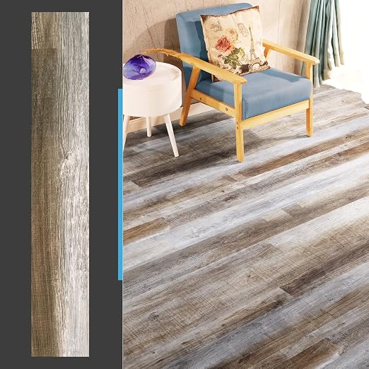 Art3d 36-Pack Wood Texture Peel and Stick Vinyl Flooring Tiles, Old Wood | 18 & 54 sq.ft Options, Rigid Surface Hard Core, Waterproof, Self-Adhesive, Impact Resistant, Fit Indoor Household Spaces