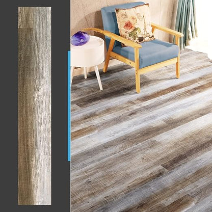 Art3d 36-Pack Wood Texture Peel and Stick Vinyl Flooring Tiles, Old Wood | 18 & 54 sq.ft Options, Rigid Surface Hard Core, Waterproof, Self-Adhesive, Impact Resistant, Fit Indoor Household Spaces
