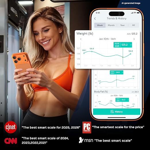 Wyze Smart Scale X Butterfly Bathroom Scale | Premium Glass, BMI Body Fat Muscle, Bluetooth App Sync, Body Composition Analyzer