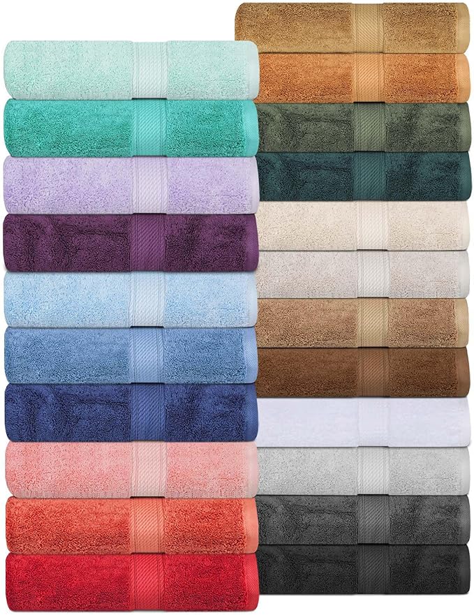 SUPERIOR Egyptian Cotton Ultra Plush & Absorbent, 6 Piece Set, Toast | Quick Dry, Soft Luxury Towel Set, Bath Essentials, Guest Bath, Spa, 2 Bath, 2 Hand, 2 Face Towels, Madeline Towels