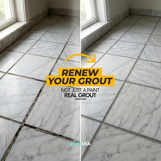 Premixed Tile Grout Repair - Gray 2-Pack (17.6oz/500g) | Acrylic sanded formula, for bathroom shower kitchen tile, water-resistant, 24-hour cure, 58 sq ft, value 2-pack