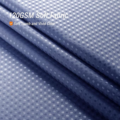 Navy Blue Ombre Fabric Shower Curtain for Bath Decor, 72 x 72 | Navy Blue Gradient Fabric Shower Curtain, Cloth-Textured Bathroom Curtains Shower Set, Water Repellent and Machine Washable