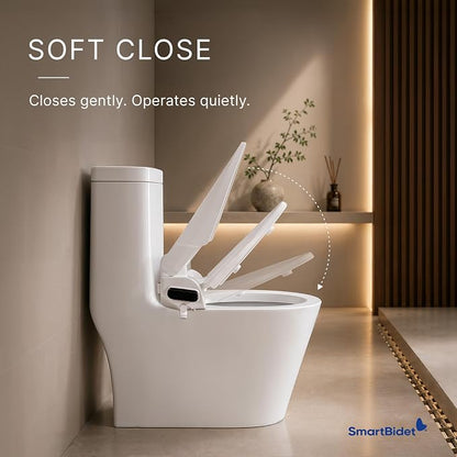 SmartBidet® SB-1000 Smart Bidet Electric Bidet Toilet Seat with Heated Seat, Warm Water, Air Dryer – Remote Control, Round