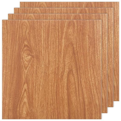 40 Sheet Vinyl Flooring 12x12 Inch Peel and Stick Floor Tile Waterproof Wood Grain Vinyl Floor Tiles Clearance Self Adhesive Floor Tiles Sticky Laminate Flooring Stick on Bathroom Kitchen RV