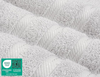 American Soft Linen 35x70 Jumbo Large Bath Towel, 600 GSM 100% Cotton Turkish Bath Sheet, Oversized Luxury Bath Towel for Bathroom Beach and Pool, Silver Grey