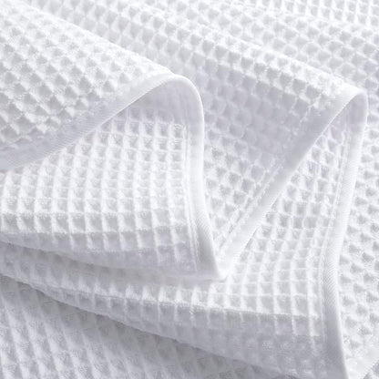 POLYTE 430 GSM Poly Blend Microfiber Quick Dry Waffle Bath Towel, 30x60 in | 4 Pack, Oversize, Lint Free, Body Towel