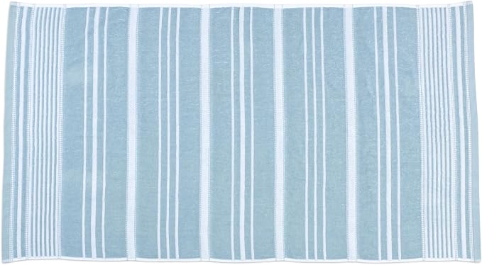 Martex Restore Batten Stripe Bath Towel – Soft, Absorbent, Moisture-Wicking and Quick to Dry – Lightweight for Everyday Use – Comfortable Feel with Convenient Loop for Hanging – 30" x 56" – Mineral