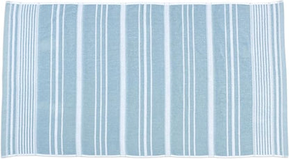 Martex Restore Batten Stripe Bath Towel – Soft, Absorbent, Moisture-Wicking and Quick to Dry – Lightweight for Everyday Use – Comfortable Feel with Convenient Loop for Hanging – 30" x 56" – Mineral