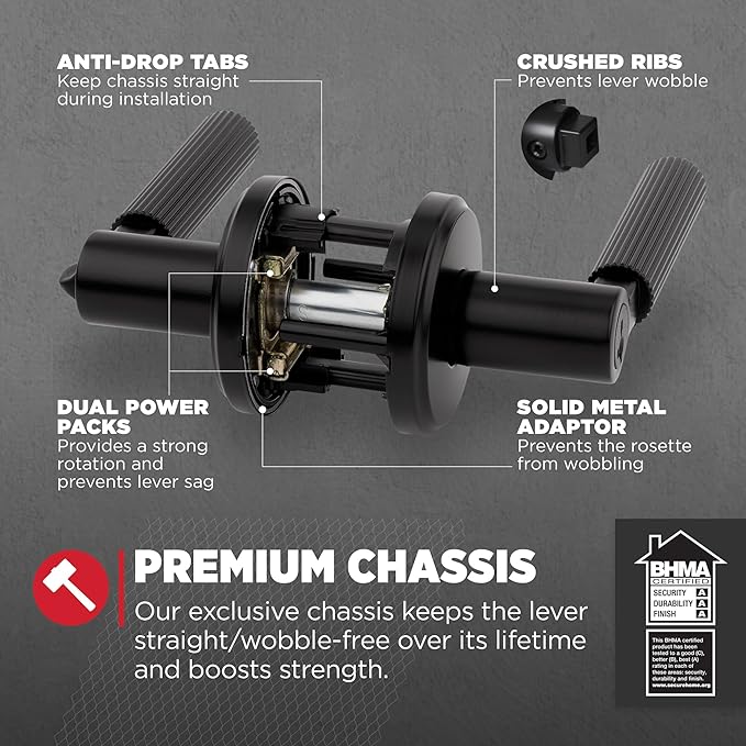 Kwikset Mirada Round Keyed Entry Door Knob with Lock and Key, Secure Keyed Handle Exterior Doorknob, Front Entrance and Bedroom, Matte Black, Pick Resistant SmartKey Rekey Security