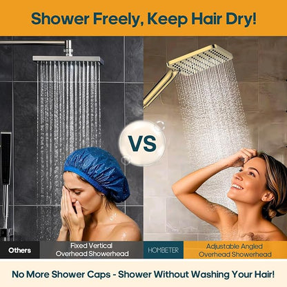 Filtered Shower Head with Handheld Spray Combo High Pressure Rain Shower Head Dual Shower Head with Filters - Removes Chlorine Height Adjustable & Built-in Power Wash (Gold)
