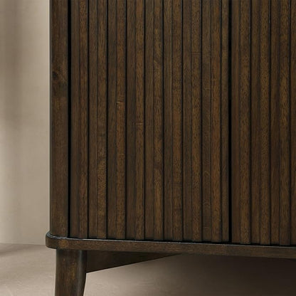 OVE Decors Indy 24 in. Undermount Single Sink Bathroom Vanity with White Engineered Marble Top, Dark Walnut