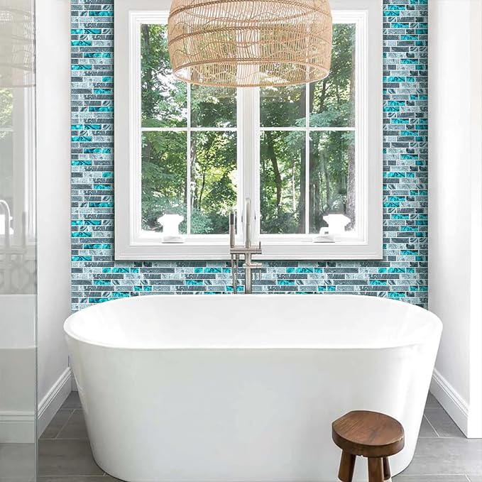 STICKGOO Thicker Design Peel and Stick Tile Backsplash, 12”×12”Stick on Backsplash for Kitchen, Self Adhesive Tile Stickers for Kitchen Backsplash and Bathroom(10 Sheets)