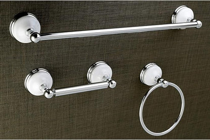 Kingston Brass BAK111248C Victorian 3-Piece 18-Inch Towel Bar Bathroom Accessory Set in Polished Chrome