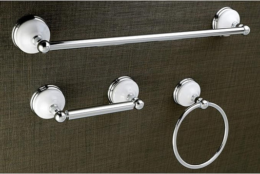Kingston Brass BAK111248C Victorian 3-Piece 18-Inch Towel Bar Bathroom Accessory Set in Polished Chrome