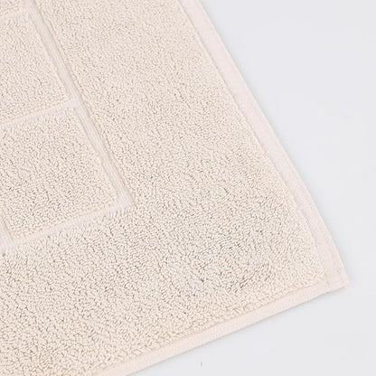 Superior 100% Cotton Bathmat Set, Bath Mats, Bathroom Decor, Shower, Bathtub Essentials, Home Accessories, Small Washable Rug, No Backing, Heavyweight, Nora Collection, Set of 2, 22" x 35", Stone