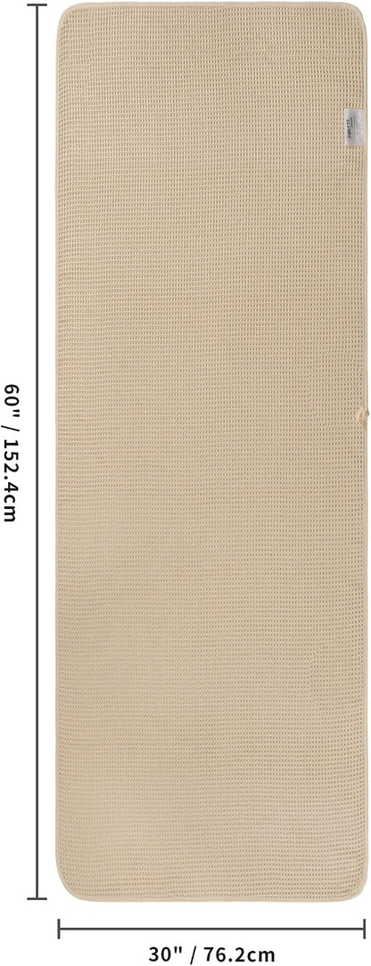 POLYTE 430 GSM Poly Blend Microfiber Quick Dry Waffle Bath Towel, 30x60 in | 4 Pack, Oversize, Lint Free, Body Towel