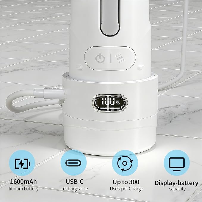 Portable Bidet for Travel,Personal Hygiene Sprayer Bottle for Women Men | Mobile Bidet Portable for Toilet,Electric Handheld High-Pressure Foldable USB-C Battery-Powered