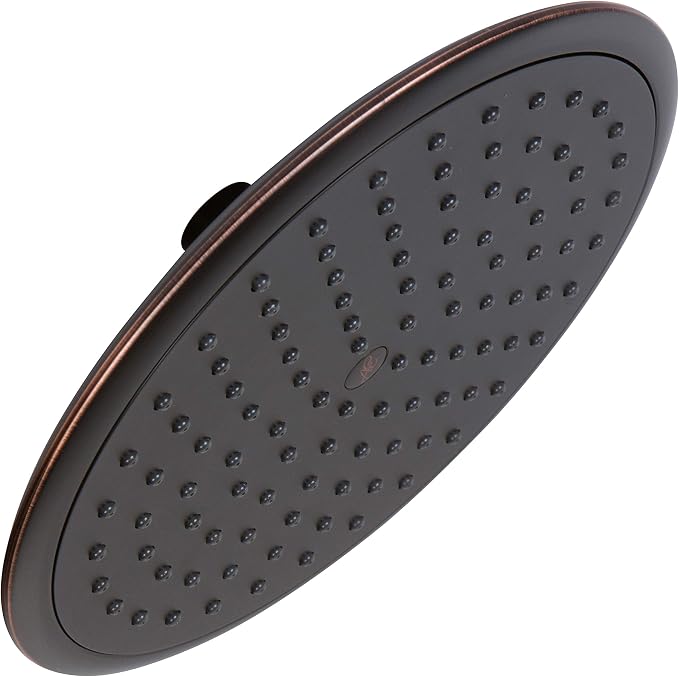 Waterfall Showerhead - 2.5 GPM - Oil-Rubbed Bronze | 9 Inch Large Overhead Rain Shower Head With Self-Clean Nozzles, Adjustable Brass Ball Joint, High Flow Best With Extender Arm
