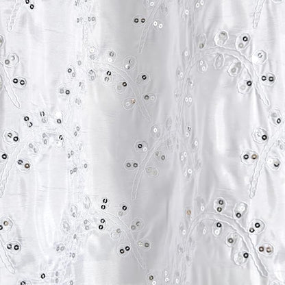 Lush Decor Maria Shower Curtain, 72" x 72", White & Silver