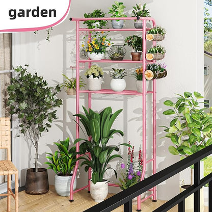 Simple Trending 3 Tier Over The Toilet Rack, Shelf Bathroom, Bathroom Stand Organizer Space Saver, Pink