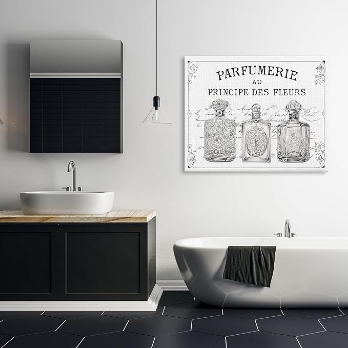 Stupell Industries Vintage French Perfumery, 36 x 48 Inch Canvas Wall Art | Stupell Industries · By Lettered and Lined · Ready to hang · Elegant French country charm for bathroom or hallway