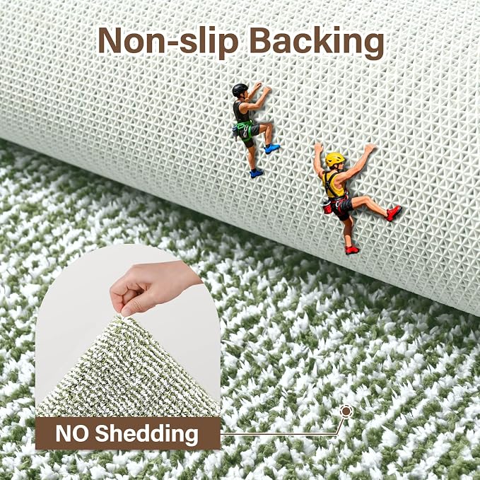 Bathroom Rugs 30x20 Non Slip Washable, Matcha Green Bath Mat for Bathroom Floor Tub, Soft Absorbent Quick Dry Mats for Shower, Bathtub,Home Decor