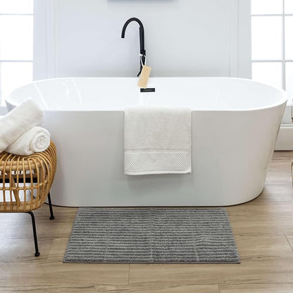 Mohawk Home Sanctuary Casual Solid Gray 1' 5" X 2' Bath Mat Perfect for Bathroom