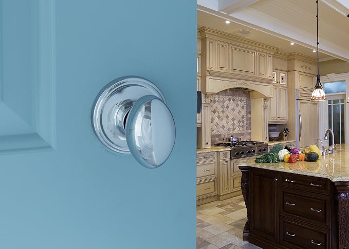 Copper Creek EK2020PS Egg Door Knob, Passage Function, 1 Pack, in Polished Stainless