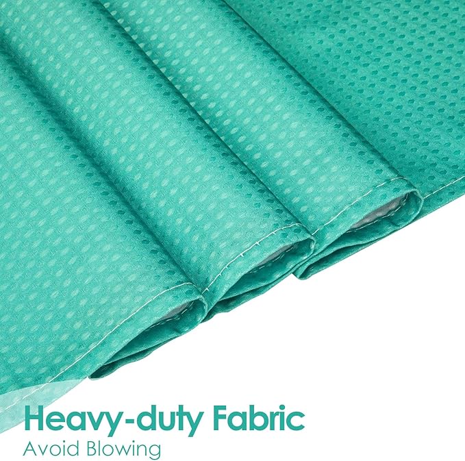 MitoVilla Teal Blue Ombre Shower Curtain 72 x 78, Long Waffle Fabric Shower Curtains for Modern Luxury Bathroom Decor, Heavy Duty Hotel Cloth Shower Curtains 78 inch Long