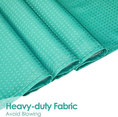 MitoVilla Teal Blue Ombre Shower Curtain 72 x 78, Long Waffle Fabric Shower Curtains for Modern Luxury Bathroom Decor, Heavy Duty Hotel Cloth Shower Curtains 78 inch Long
