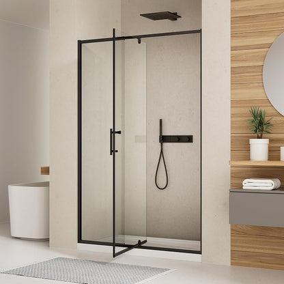 Royal Guard 38-42" W x 71" H Pivot Glass Shower Door,Matte Black | Shower Doors with 4-Inch Adjustable Width, 6mm SGCC Tempered Glass, Reversible Installation,Magnetic Closing,Easy to Clearn