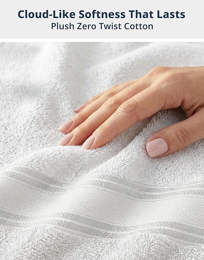 LANE LINEN Bath Sheets 100% Cotton 4 Pack Oversized Soft - White | Oversized Shower Sheets - Generously Sized, Oversized & Roomy, Lightweight & Breathable, Fade-Resistant Color