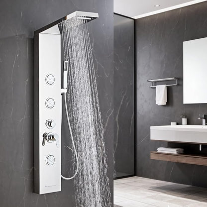 Shower Panel Tower System,Rain Shower Head Rainfall silver