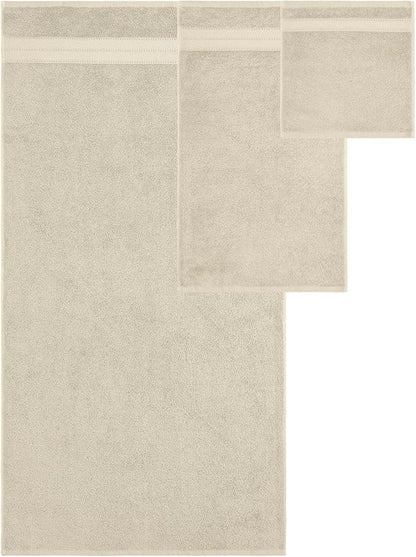 Modern Threads - Spun Loft 6-Piece 100% Combed Cotton Towel Set - Bath Towels, Hand Towels, & Washcloths - Super Absorbent & Quick Dry - 600 GSM - Soft & Plush, Sand