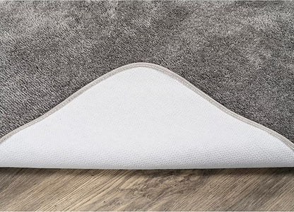 Garland Rug Traditional Nylon Washable Medium Gray 2 Bath Rugs (17" X 24", 21" X 34") - Soft, Absorbent, and Stylish for Your Bathroom