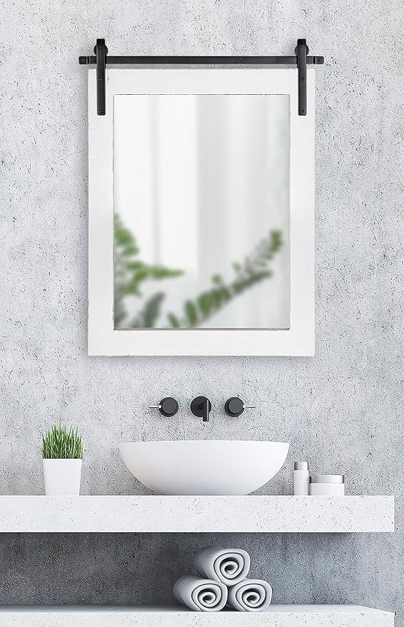 Kate and Laurel Cates Farmhouse Wall Mirror