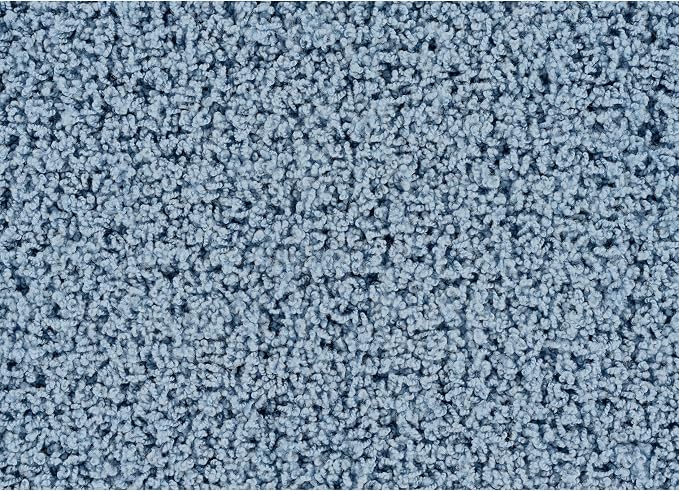 Garland Rug Jazz Nylon Washable 22 in. x 60 in. Basin Blue Bath Rug Soft, Absorbent, and Stylish for Your Bathroom