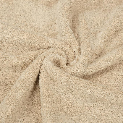American Soft Linen Luxury 6 Piece Towel Set, 2 Bath Towels 2 Hand Towel 2 Washcloths, 600 GSM 100% Cotton Turkish Towels for Bathroom, Beige Towel Sets