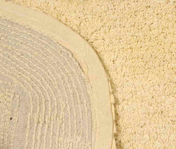 Home Weavers Radiant Collection 100% Cotton Bathroom Rugs Set, Washable Rug, Thick Extra Soft and Absorbent Bath Rug, Kitchen Mat, Bath Mat Set, Bath Floor Mat Non Slip, 24"x40" Rectangle, Yellow