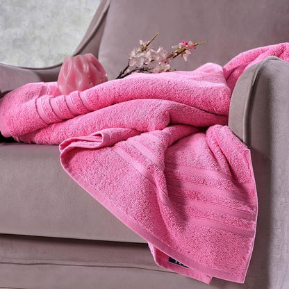 Hawmam Linen Jumbo Large Bath Sheets Towels 2 Pack Soft and Absorbent, Premium Quality 100% Cotton Towels (Pink, Bath Sheet)
