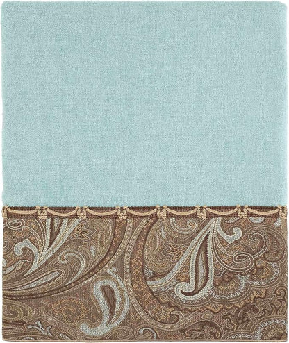 Avanti Linens - 3pc Towel Set, Soft & Absorbent Cotton Towels (Bradford Collection, Mineral)