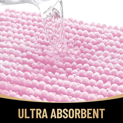 OLANLY Thick Chenille Bathroom Runner Rugs 44x24, Absorbent Bath Mat, Pink | Soft Bath Rugs, Rubber Backing, Machine Wash Dry, Bath Mats for Bathroom, Tub and Shower, Home Decor Accessories