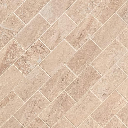 MSI Aria Oro Polished Porcelain Subway Tile for Kitchen Backsplash, Wall Tile for Bathroom, Accent Wall Tile, Shower Wall Tile, 12 in. x 12 in. Mesh-Mounted Mosaic Tile (8 sq. ft. / case)