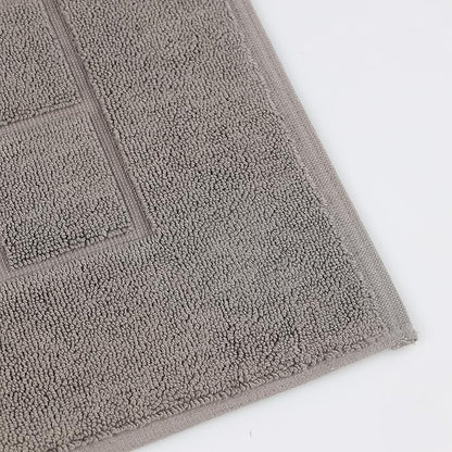 Superior 100% Cotton Bathmat Set, Bath Mats, Bathroom Decor, Shower, Bathtub Essentials, Home Accessories, Small Washable Rug, No Backing, Heavyweight, Nora Collection, Set of 2, 22" x 35", Charcoal