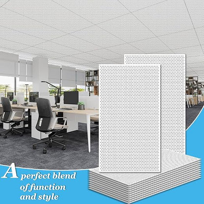 Art3d Acoustic Drop Ceiling Tiles 24x48 10-Pack, Soundproof Panels 2x4ft for Wall Coverings, White