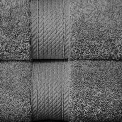 Superior Egyptian Cotton Ultra Plush & Absorbent, 10 Piece Set, Charcoal | Quick Dry, Soft Luxury Towel Set, Bath Essentials, Guest Bath, Spa, 2 Bath, 4 Hand, 4 Face Towels, Madeline Towels