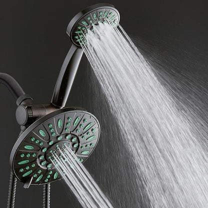 AquaDance Antimicrobial High Pressure 7" Rain & Handheld Shower Head Combo | Enjoy More Power & Better Shower Hygiene with Lifetime Antimicribial Nozzle Protection from Mold, Mildew & Bacteria - Bronze